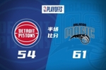 半场战报-魔术领先活塞7分 贝恩14分 班凯罗9中2 奥萨尔15+4+3帽